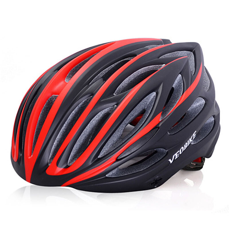 VEOBIKE 骑行头盔 男女通用一体成型山地自行车头盔单车安全帽子 活力绿 均码